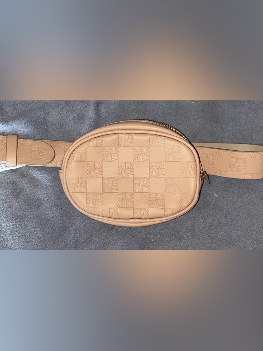 Steve Madden Embossed Tan Crossbody Belt Bag